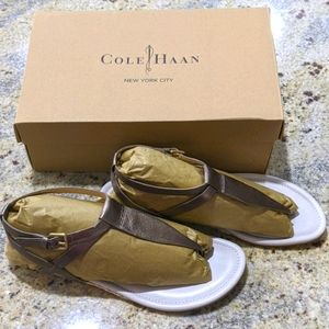 Cole Haan Grove Sandal Gunsmoke Metal women 10 NIB
